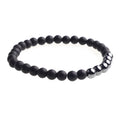 Black 6MM Gall Stone Lava Beads Bracelet for Men Women Religious Refined Personality Essential Oil Aromatherapy Birthday Gift