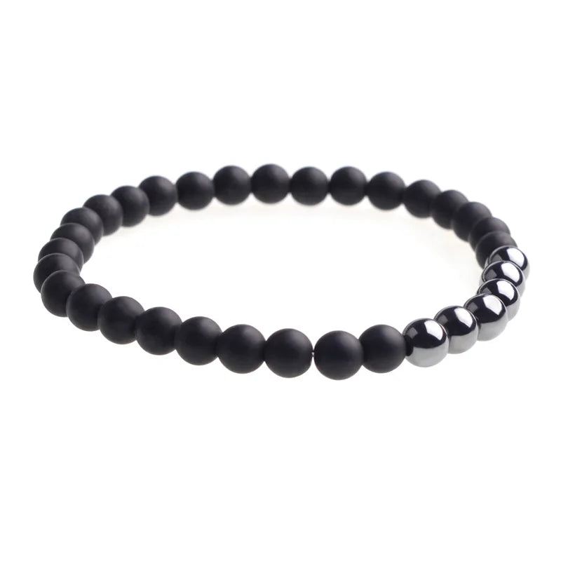 Black 6MM Gall Stone Lava Beads Bracelet for Men Women Religious Refined Personality Essential Oil Aromatherapy Birthday Gift