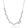 2024 New Original Brass with Platinum Plating Zircon Silver White Mother-of-pearl Butterfly Necklace for Women Jewelry