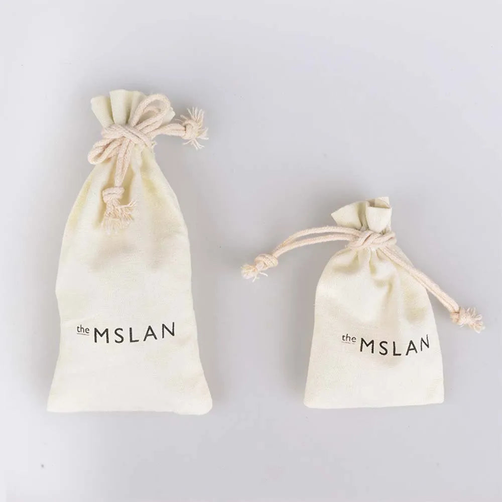 Customized Printing Canvas Folding Drawstring Candle Jewelry Storage Bag