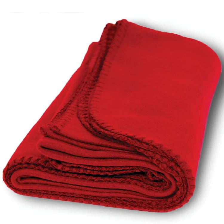Custom Brand Promotion Airline Travel Brand Plaid Polar Fleece Throw Blanket with logo