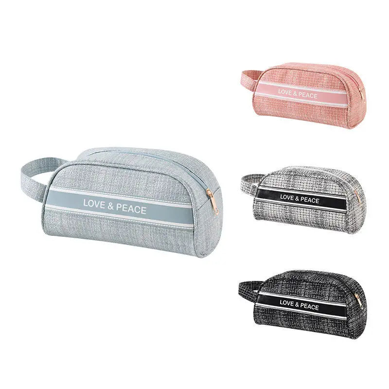 Gelory New Style Korean Fashion Portable Cosmetic & for Toiletry Storage Bag with Zipper Closure for Men and Women