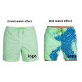 Custom Polyester Quick Dry Tie Dye Swim Beach Shorts Men Color Changing Shorts