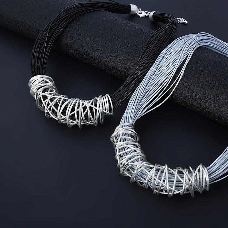 TongLing European Simple Minimalist Short Necklace Female Unique Choker Necklace for Daily Accessories