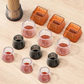 Chair Leg Floor Protectors 24PCS Silicone Felt Furniture Leg Cover Furniture Feet Protectors Pads Protect Floors From Scratches