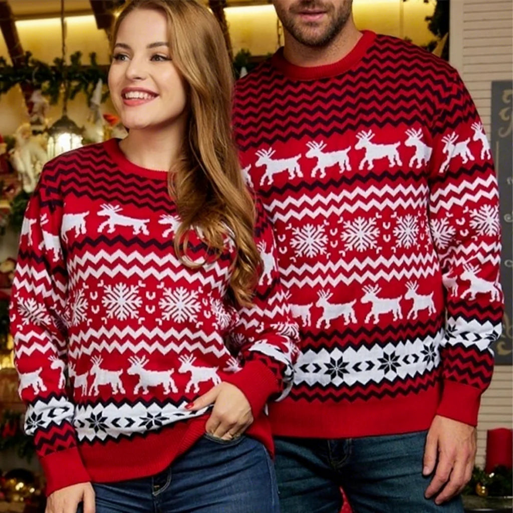 Wholesale Custom Winter Ugly Christmas High Quality Distressed Pullover Knit Women Sweaters Family