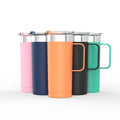 New Design 20oz Double Wall Stainless Steel Insulated Bottom Pressing Travel Eco-Friendly Coffee Tumbler with Handle and Lid
