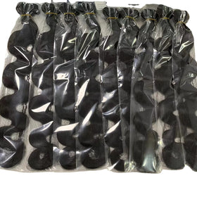 Wholesale Raw Hair Bundles One Donor Human Hair Weft Vendor No Mix Raw Braiding Hair Weft
