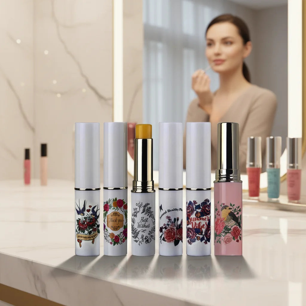 Lip Gloss Tube Plastic Bottle Labels Water Bottles Self Adhesive Spray Bottle Packaging Label Printing Custom clear Sticker logo