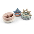 BPA Free Stacking Blocks Sensory Silicone Teething Rings Baby Stacking Toys