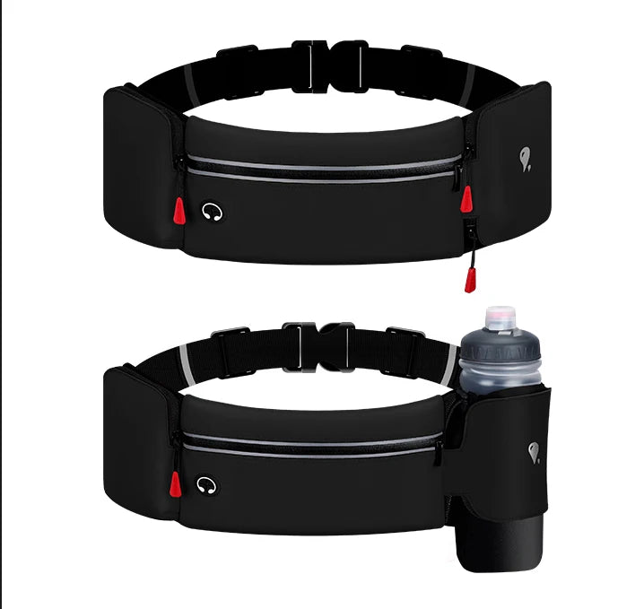 HUALIAN Unisex Marathon Fanny Pack Sport Running Waist Bag Water Bottle Holder Dog Treat Zipper Wholesale New Travel Accessory