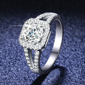 Factory Price Women Ring Real 925 Sterling Silver  Moissanite Diamond Rings