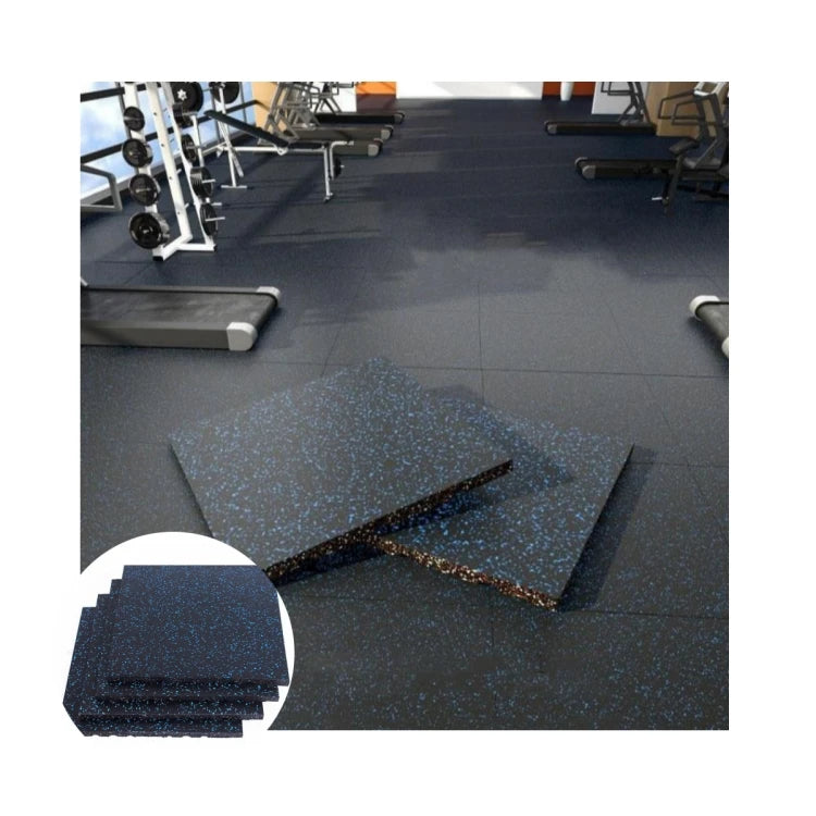 Anti Skid Black+15% EPDM Dots Heavy Duty Gym Rubber Tiles Flooring Mat
