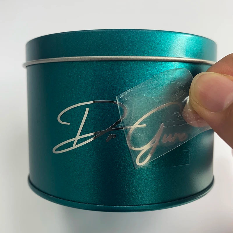 Custom Logo Adhesive Stickers Waterproof Transparent Transfer Embossed Nickel Decal Labels Metal Letters Custom Metal Labels