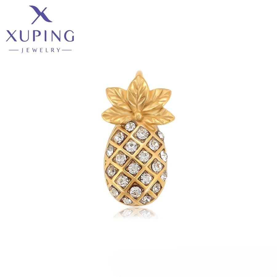 A00769662 XUPING JEWELRY 24K Gold Color Classic Stainless Steel Natural Stones Crystal Fashion Jewelry Pendants