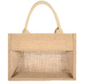 Wholesale Jute Bags Linen Handbags DIY Hand-painted Burlap Bags Joint Pvc clear Window