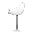 Creative Bird Shaped Stemmed Hand Blown Cocktail Glass Irregular Glass