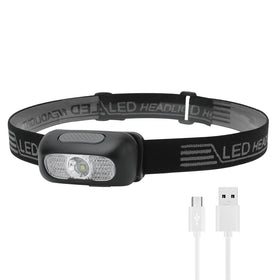 BORUiT OEM Spot MINI Sensor LED Headlamp USB Rechargeable Headlight for Running Biking Fishing Camping Hiking