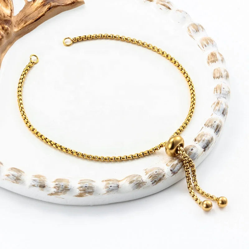 New Design Stainless Steel Slider Slide Extender Chain for Jewelry Making Necklace Adjustable Connector