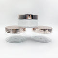 Luxury Clear 100ml 150ml 200ml 250ml 300ml PET Cream Jars Rose Gold Lid Empty Cosmetic Packaging Personal Care Skin Care