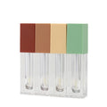 Manufacturer Cosmetic Packaging Material Frosted 3ml Lip Gloss Tube Square Lip Glaze Tube Transparent Blush Bottle Empty