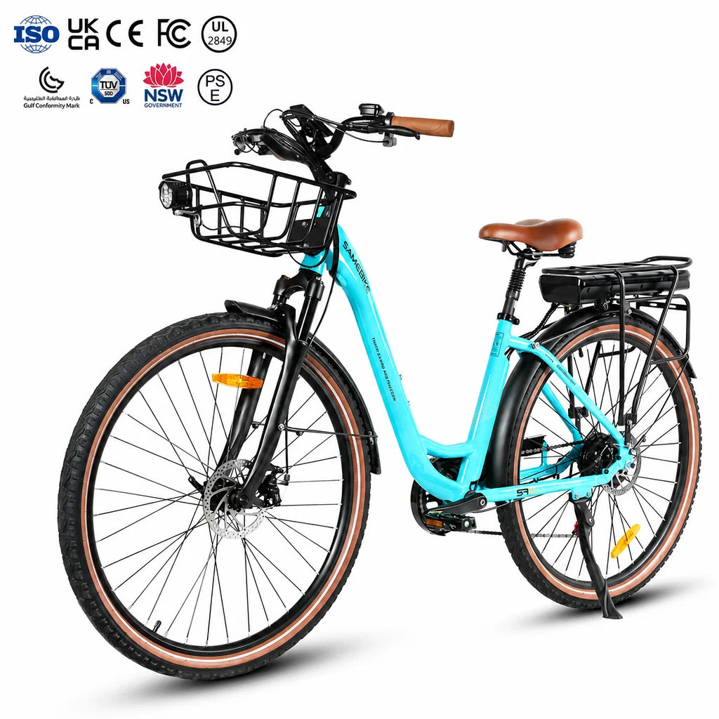 OEM SAMEBIKE New RS-A07 28inch City Ebike 13AH Lithium Battery 36V 250w500D Electric Bike Cycles MegaBDM
