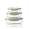 Wholesale Lunch Bowl Glass Food Crisper Box Refrigerator Microwaveable Fresh Keeping Bowl With Bag