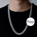 Rarity Custom 925 Solid Heavy Silver 6/8/10/12/14mm GRA Moissnaite Hiphop Rapper Necklace Cuban Link Chain 925 Sterling Silver