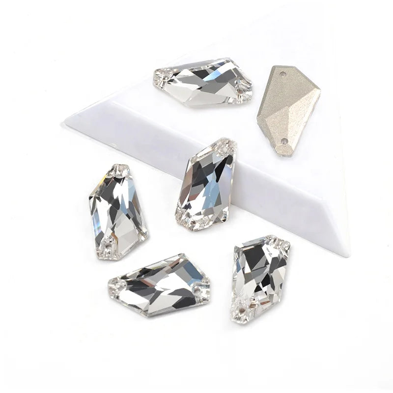YANRUO 3267 13x23mm Clear  De-Art Sew on Rhinestones Crystals Bling Beads Strass  for  Swim Suit