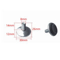 M8 Base 30mm Plastic Metal Adjustable Cabinet Leg Adjustable Furniture Leg Levelers Glide