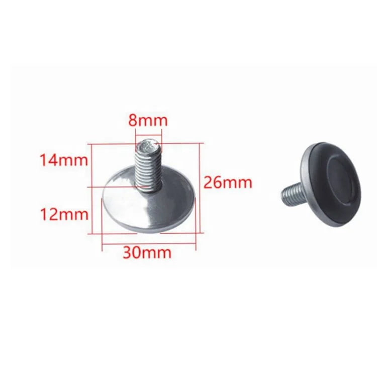 M8 Base 30mm Plastic Metal Adjustable Cabinet Leg Adjustable Furniture Leg Levelers Glide