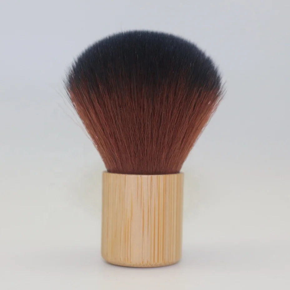 Wholesale Eco-Friendly Private Label Small Bamboo Kabuki Makeup Brush Vegan Taklon Synthetic Hair for Face Use