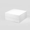 28*28cm Medium square Luxury White Foldable Magnetic Flap Gift Boxes in Stock
