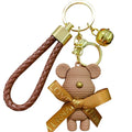 Fashion Cartoon Cute Bow Bear Doll Key Chains Kawaii Bear Car Keychain Bag Backpack Charms Decoration Pendant Gift