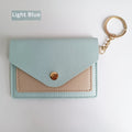 Customized Minimalist Scratch-resistant Kids Men Keychain Card Wallet Faux Leather Coin Purse Card Holder Wallet
