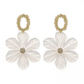 AA00762 Resin Transparent Flowers Stud Earrings Temperament Earrings Cold Wind Earrings Female