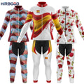 HIRBGOD Ladies Cycling Wear Suit Spanish Painting Female Biker Attire Set Long Sleeve Winter Women's Mountain Bike Apparel