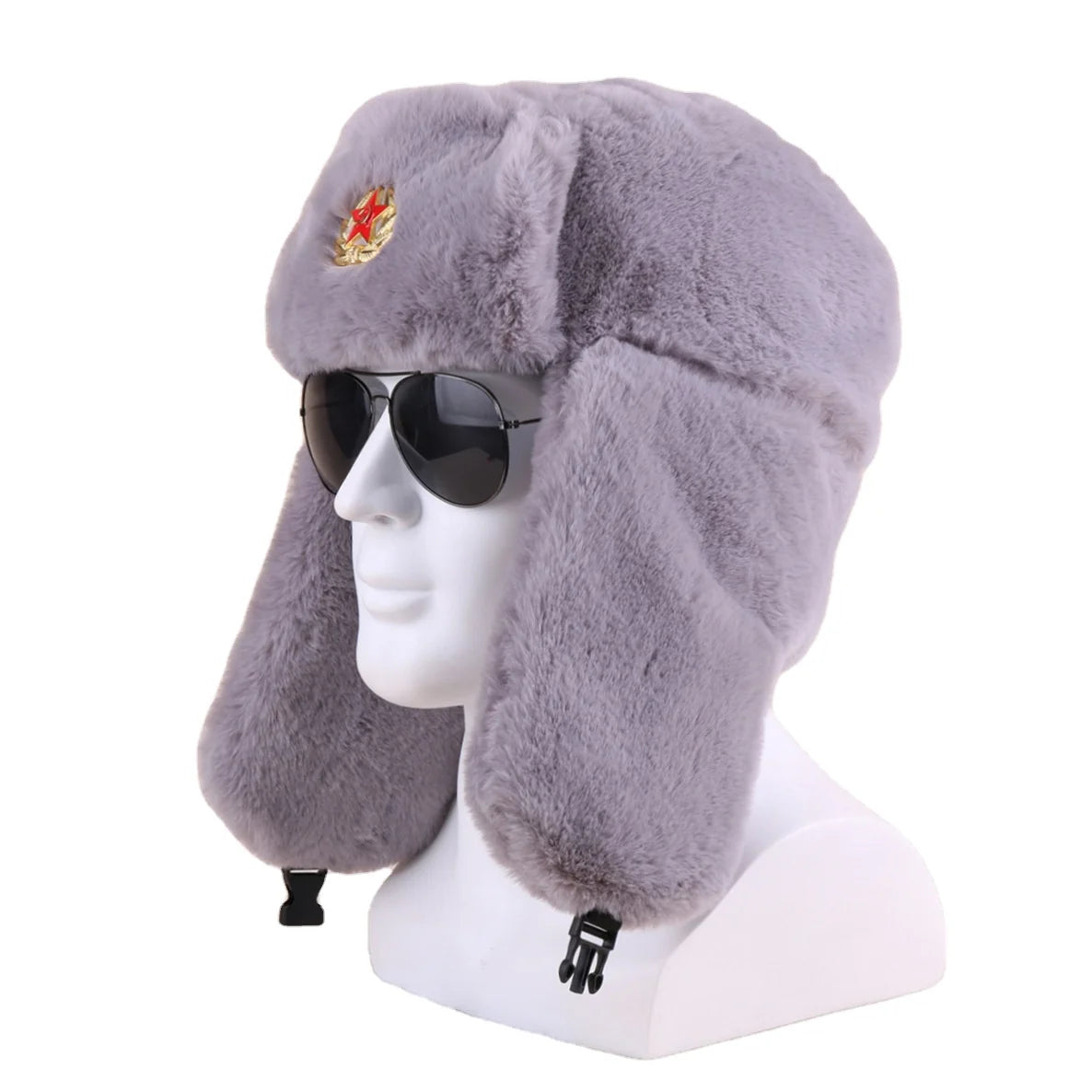 Ready to Ship 6 Colors Winter Faux Fur Outdoor Trapper Cap Russian Fur Trapper Hats Cold Weather Hat for Men