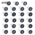 New Arrival Stock Hot Selling Cufflinks Alphabet Soft Enamel Brass Black Letter Cuff Links for Men