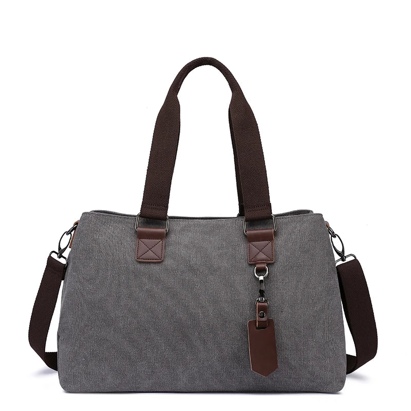 New Casual Canvas Handbag Satchel Messenger Bag for Women Business Trip Shoulder Bag Laptop Handbags