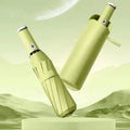 Wholesale Sun Block Anti-ultraviolet Outdoor 3 Folding Travel  Pocket Size Fold  Umbrella With Led Flashlight
