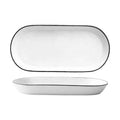 Nordic Custom Portuguese Oval Porcelain Eco-Friendly White Sushi Plate Restaurant Tableware