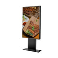 Slim 4K Capacitive Resistive Touchscreen IP66 Waterproof Outdoor Digital Signage Advertising Screen Built-In CMS Floor Stand for