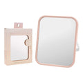 Gmagic Metal Mirror Vanity Makeup Folding Silver Finish Natural Stand Single Sided Portable Table Desk Counter Top Daily Mirror