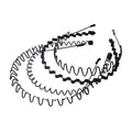 Men Black Color Zigzag Wavy Headwear for Daily Use Spring Yoga Sports Headband Metal Non slip Hairband Man Headbands