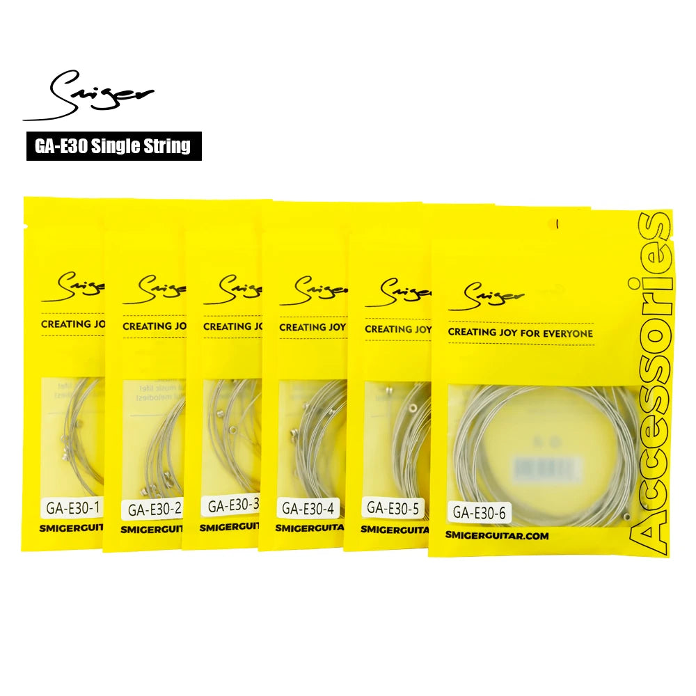 High Quality Smiger OEM Guitar Accessory Strings Factory Wholesale Price 6 Steel Silver Electric Guitar Strings