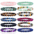 New Arrival Fengshui Natural Genuine Gemstone Round Beaded Healing Crystal Bracelet handmade Men Women Stretchy Beads Bracelet