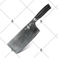 KEENHOPE HEROISM 7 Inch Cleaver Damascus Steel Knife Set 67 Layers VG10 Core G10 Glass Fiber Handle Drop Stocked Kitchen Knife