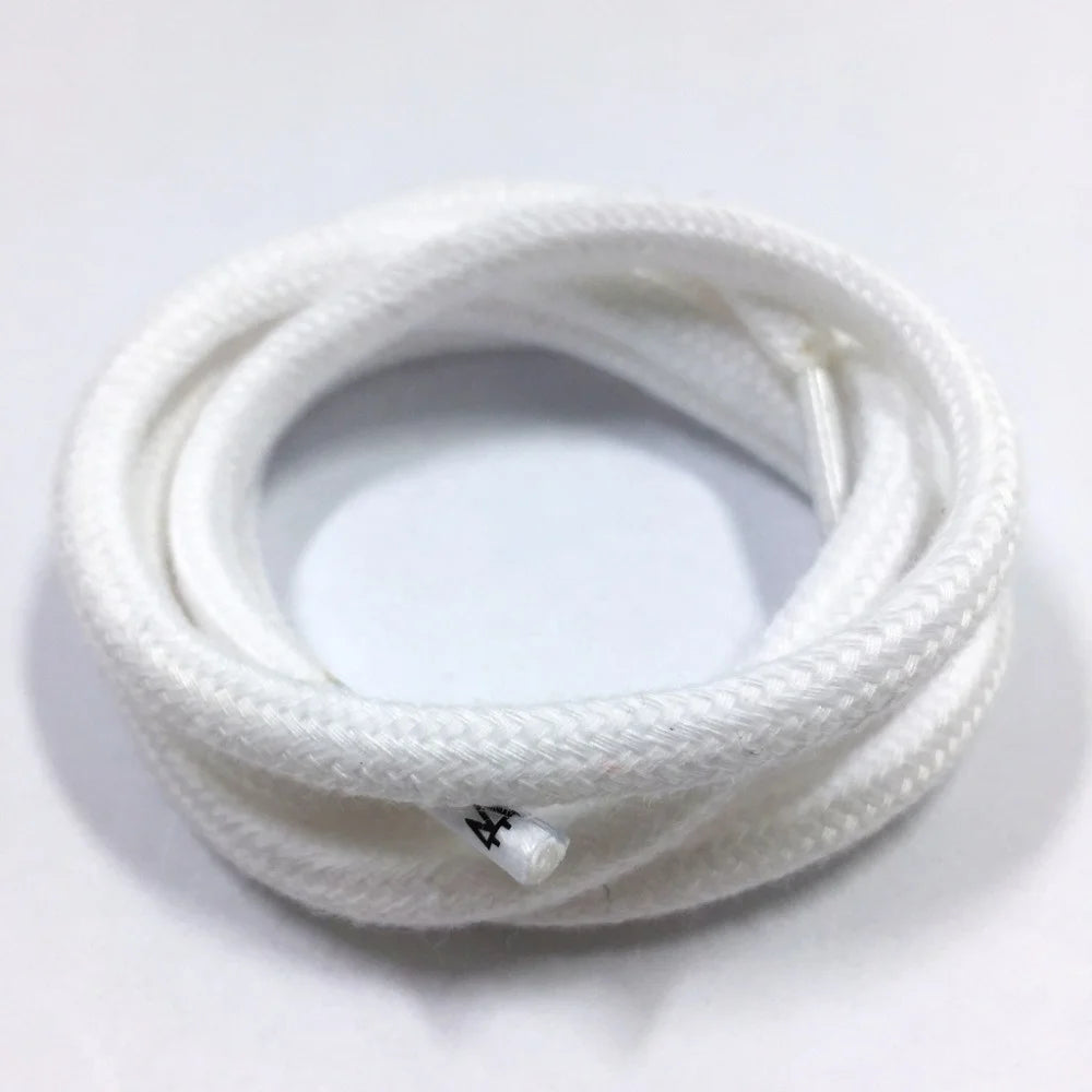Factory Supply Eco-Friendly Braided Cotton+Polyester Macrame Cord Transparent Plastic Tips Drawcord for Home Textile Bags Shoes