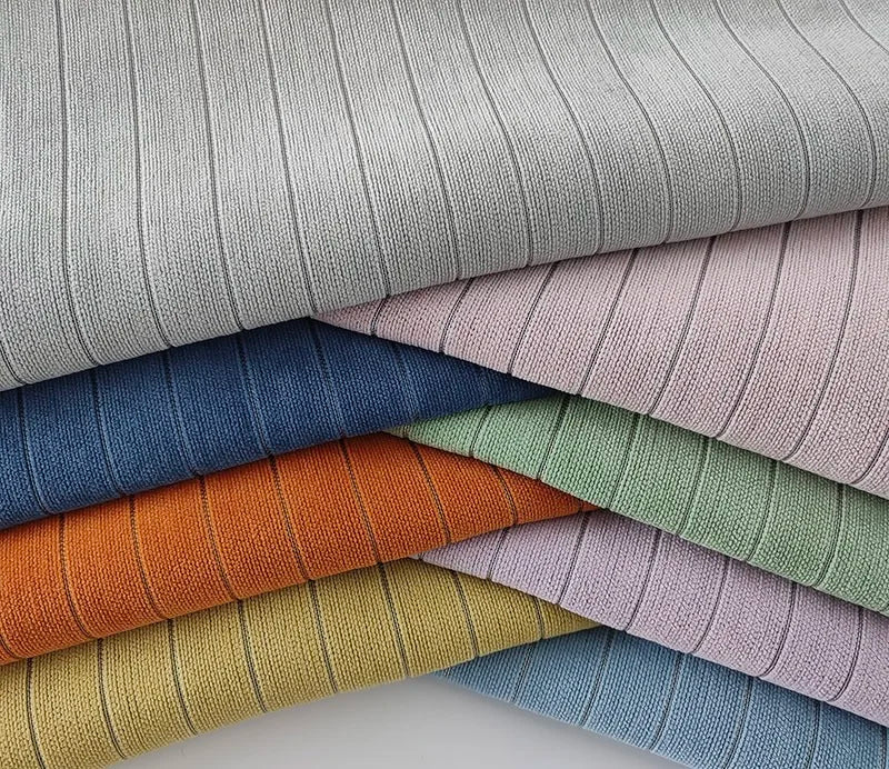 2.8 Meters Wide Striped Chenille Full Blackout Curtain Fabric Tablecloth Pillow Cushion Car Cover Sofa Fabric